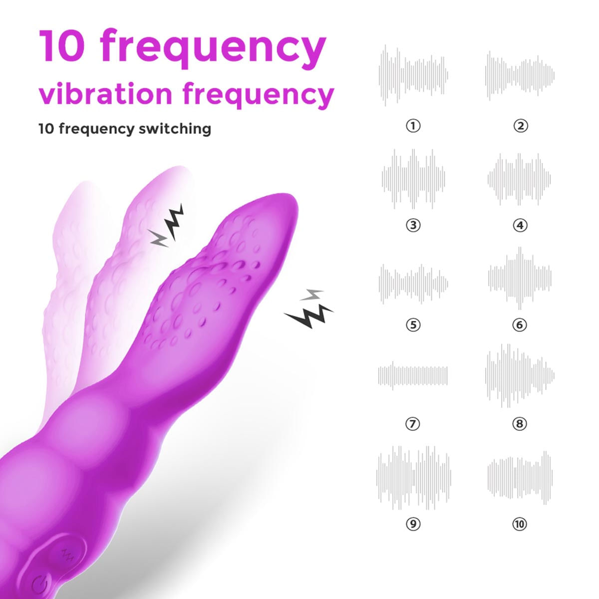 Vibrator Hantewei AV-03 Estimulador Clitoriano em Formato de Língua com Jóia Cristal Vip Mix