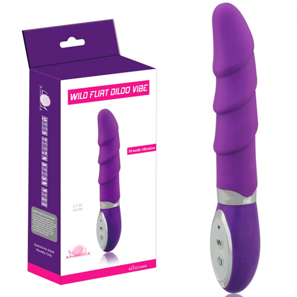 Wild Flirt Dildo Vibe Massageador com 10 Modos de Vibração Vip Mix