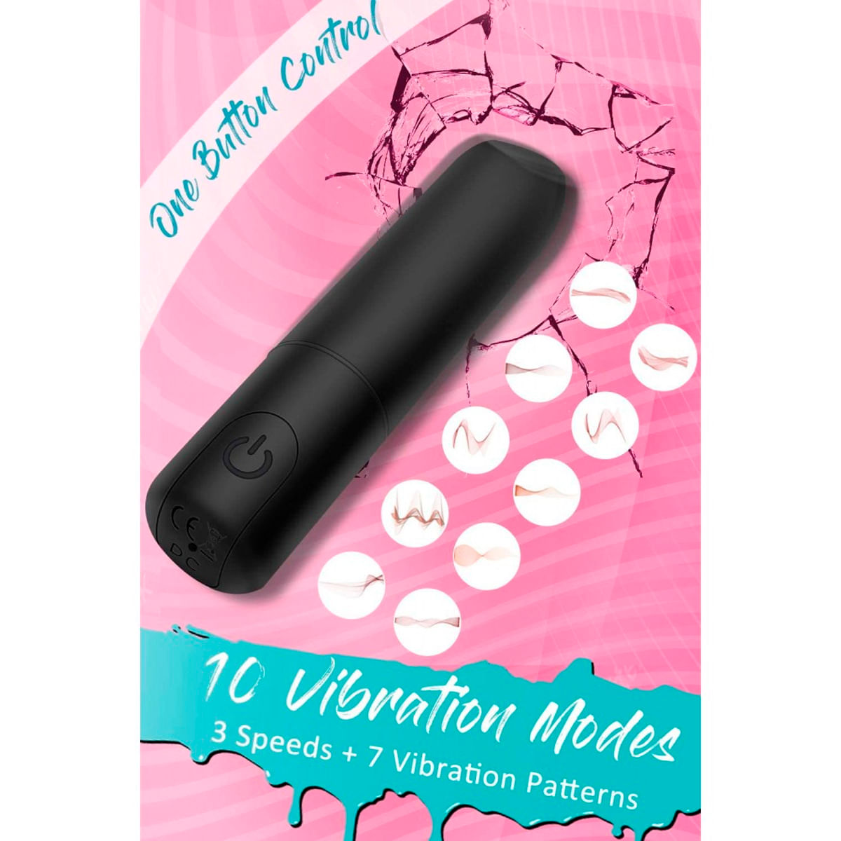 Happy Dream Vibrador Bullet com 7 Modos de Vibração Vip Mix