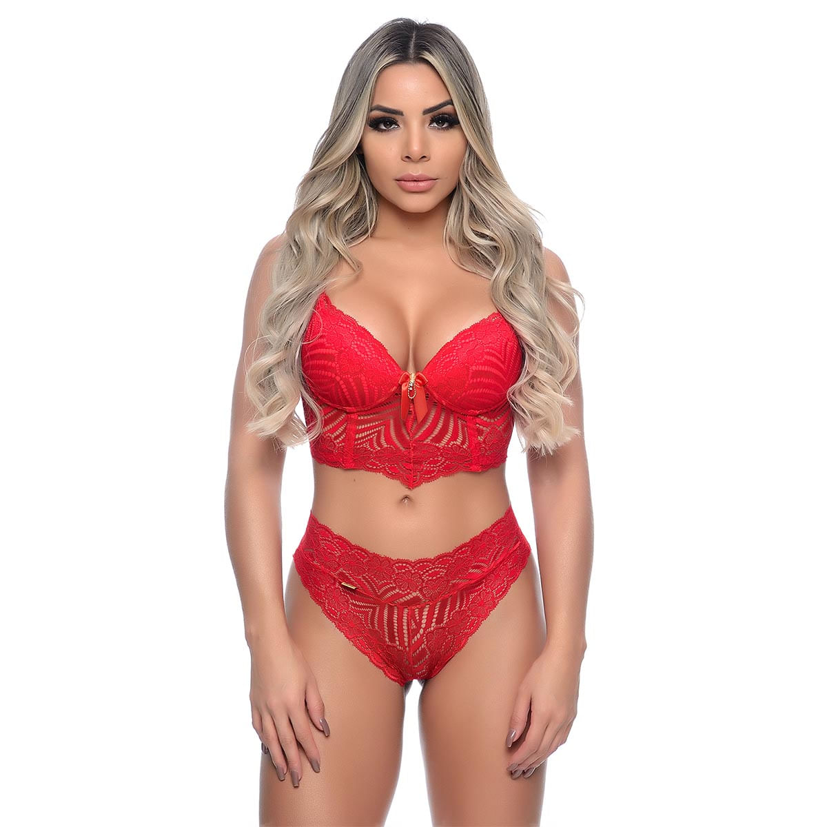 Conjunto Mia Rendado com Bojo Patitex