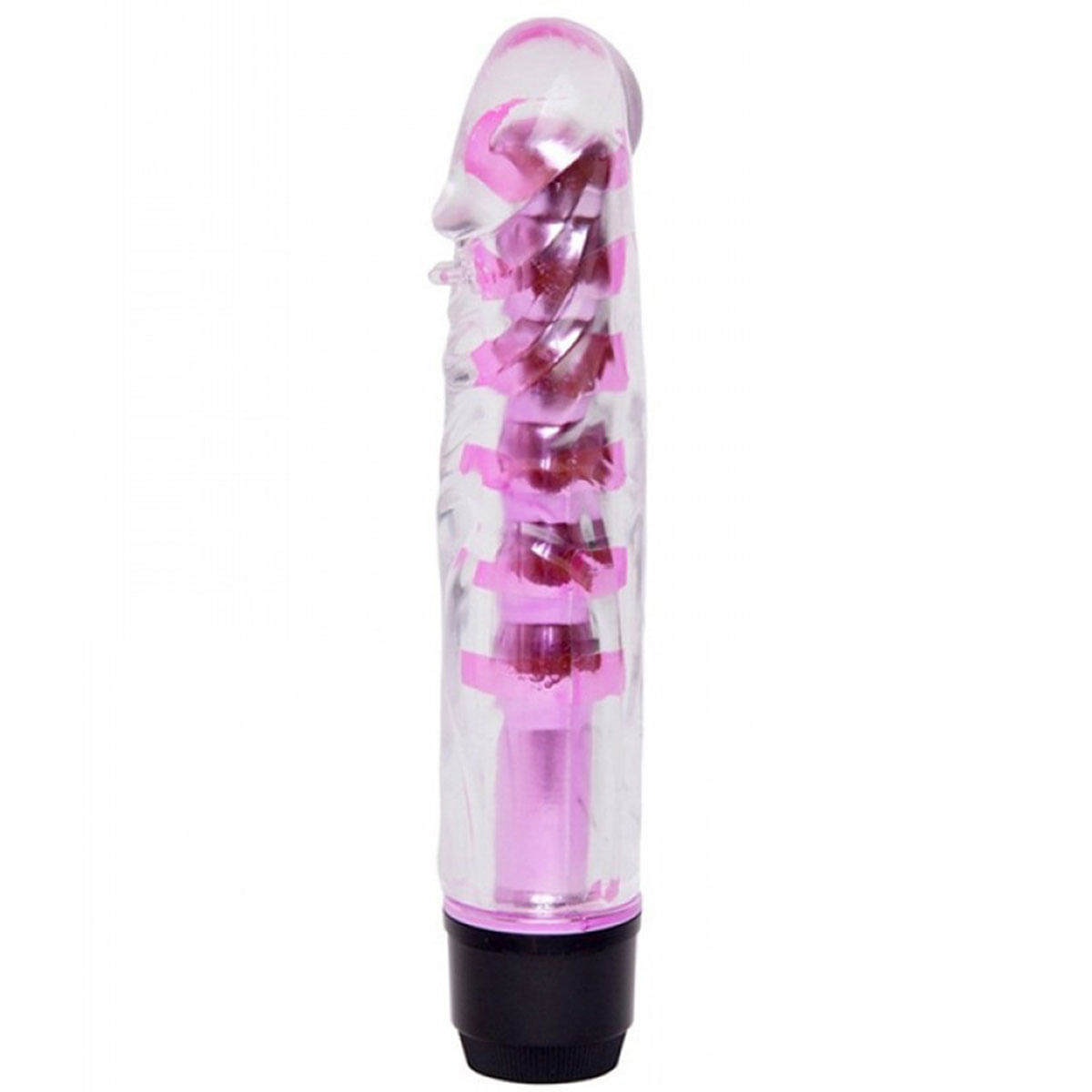 Vibrador Multivelocidade com Capa Lisa Transparente - Miss Collection Vibrador Multivelocidade com Capa Lisa Transparente - Miss Collection