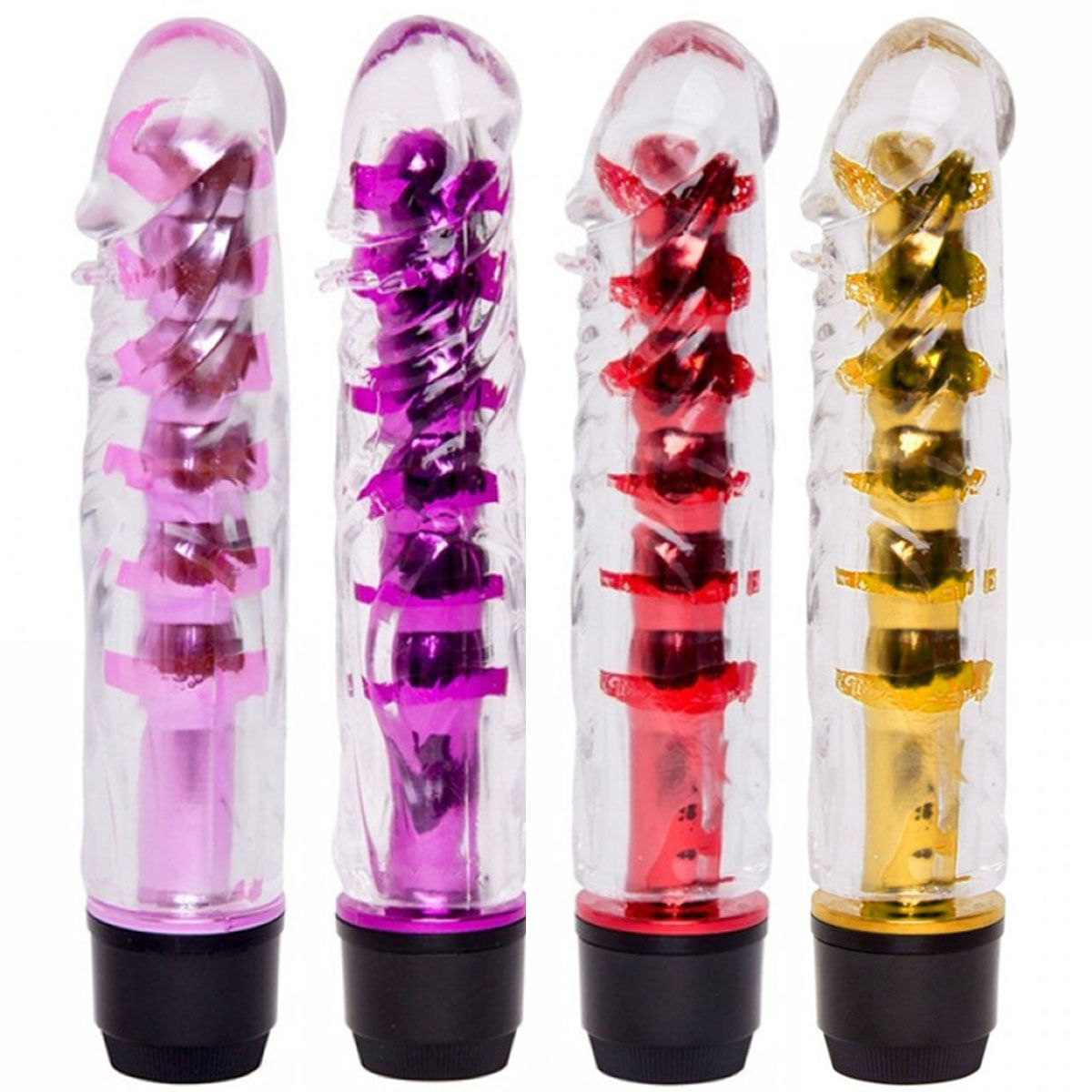 Vibrador Multivelocidade com Capa Lisa Transparente - Miss Collection