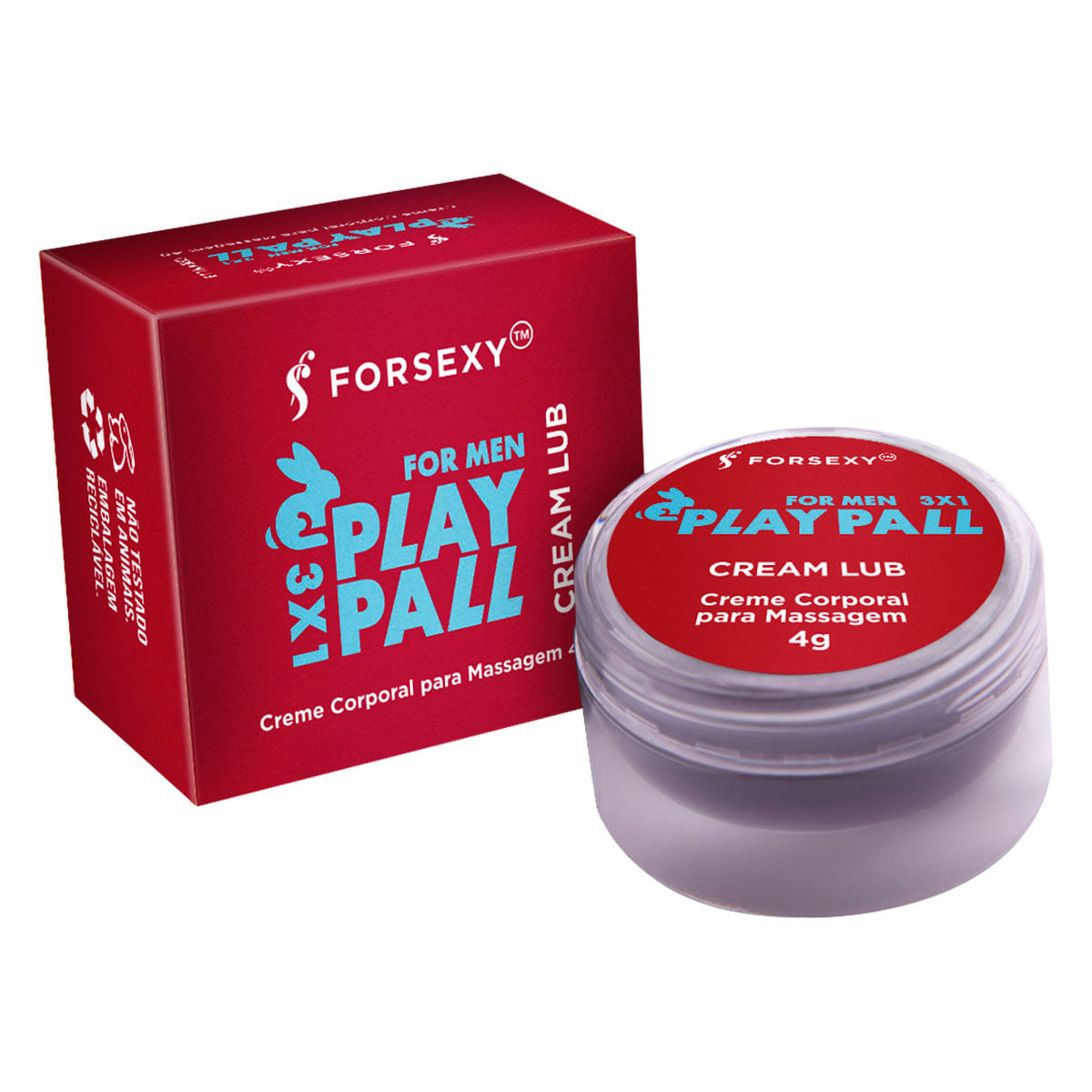 Play Pall Gel Excitante Masculino Cream Lub 4g For Sexy