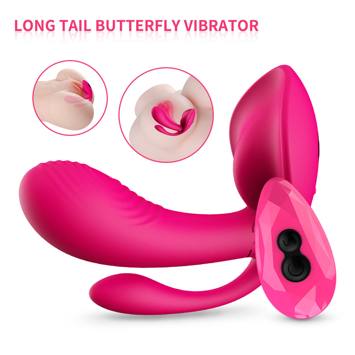 Orgasm Clitorial Estimulador com 7 Vibrações e Penetrador Duplo Vip Mix