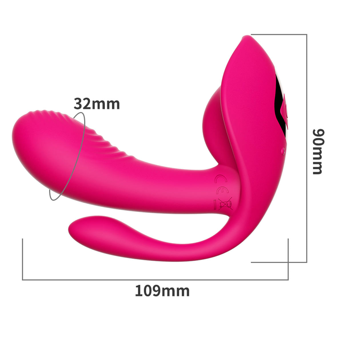 Orgasm Clitorial Estimulador com 7 Vibrações e Penetrador Duplo Vip Mix