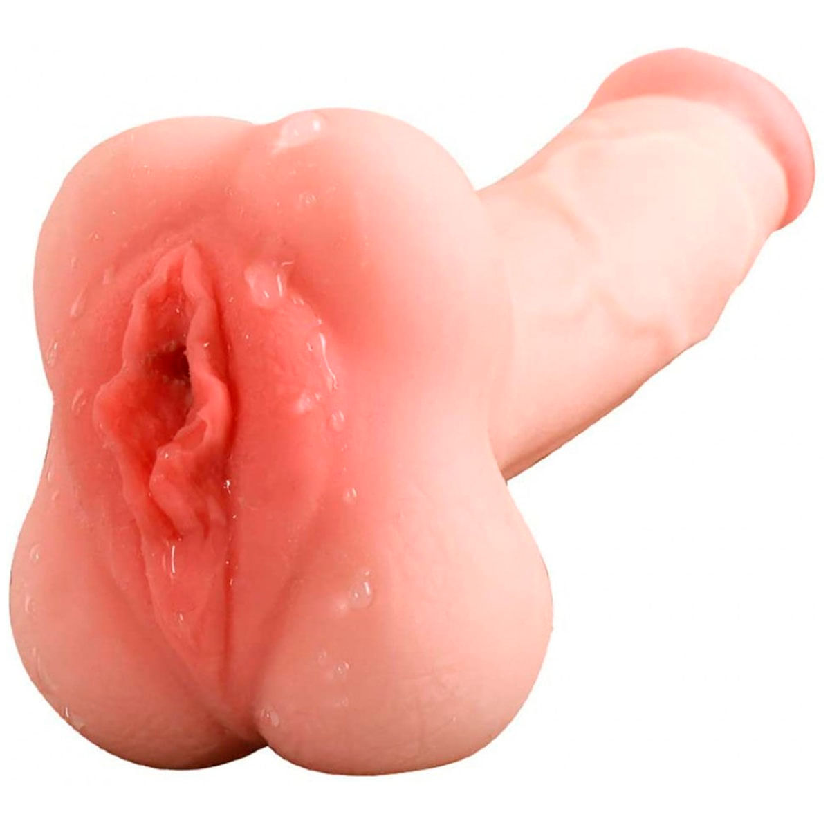 Masturbador com Formato de Vagina e Pênis com Veia e Glande Vip Mix Masturbador com Formato de Vagina e Pênis com Veia e Glande Vip Mix