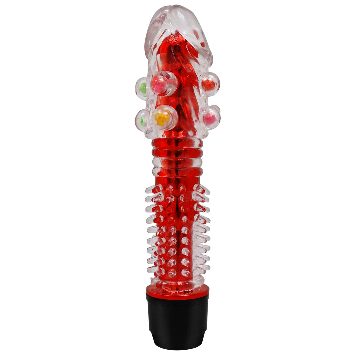 Vibrador Multivelocidade com Capa Texturizada e Pérolas Massageadoras Vip Mix Vibrador Multivelocidade com Capa Texturizada e Pérolas Massageadoras Vip Mix