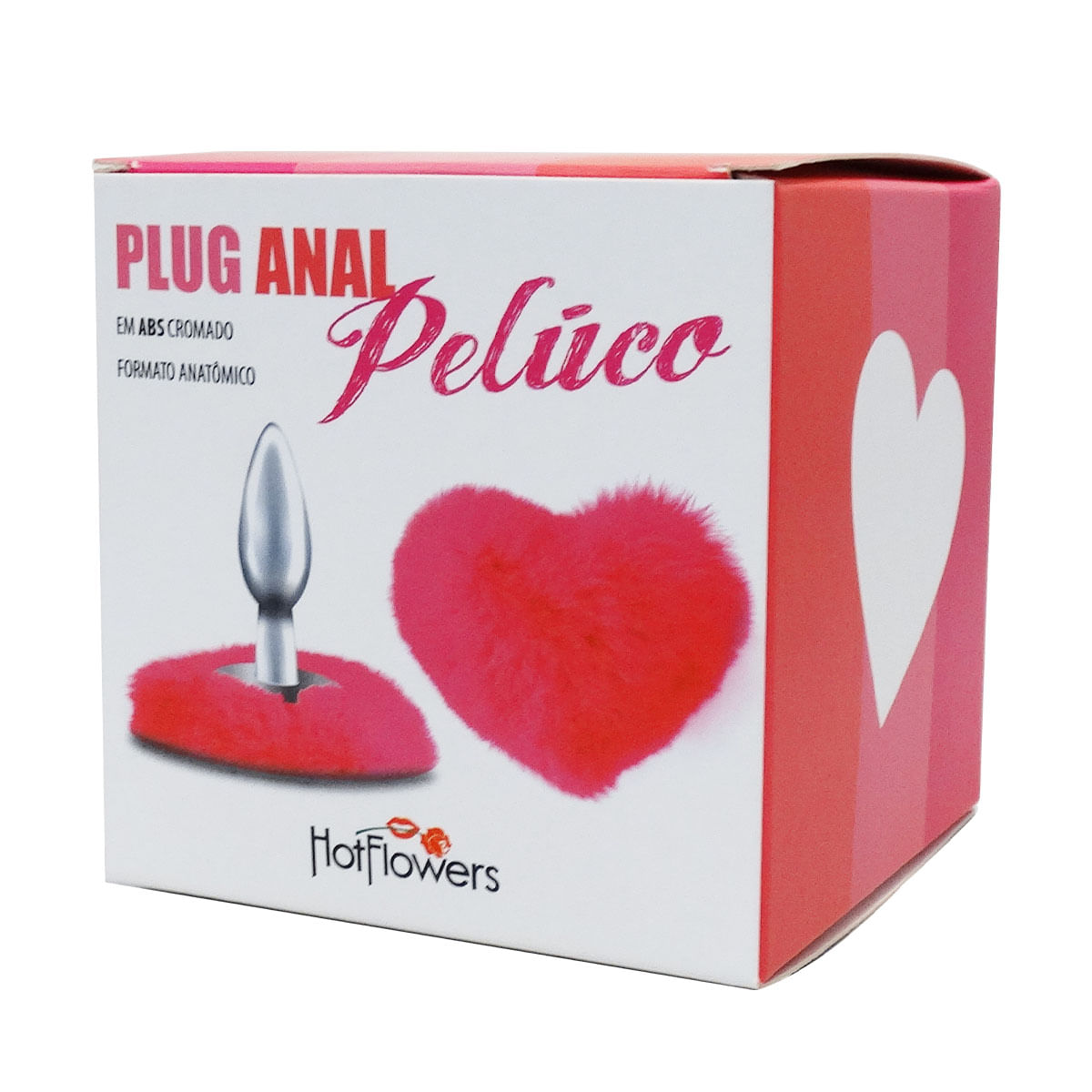 Plug Anal Pelúco com Formato de Coração Hot Flowers