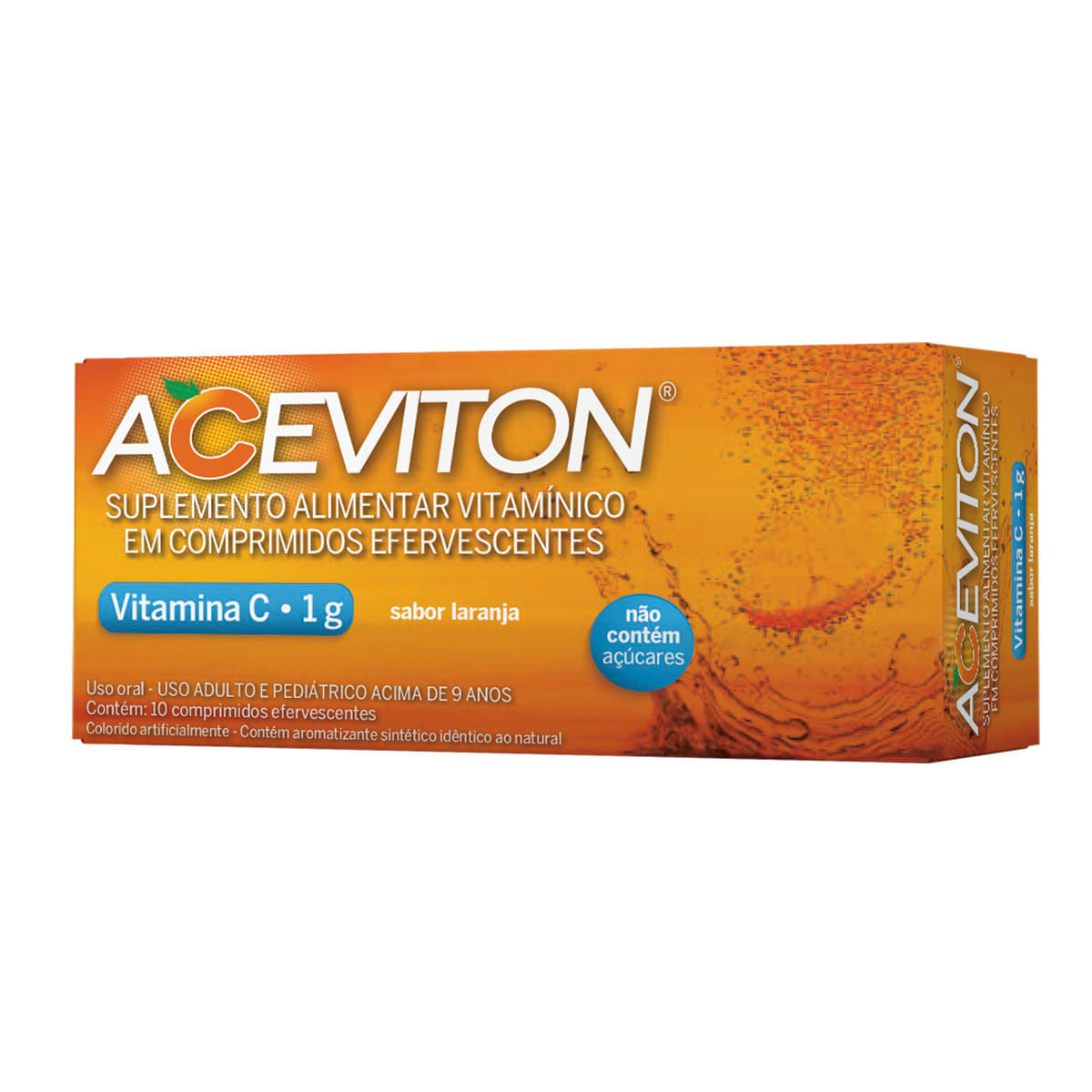 Aceviton Suplemento Alimentar Vitamina C 10 comprimidos Efervescentes CIMED Aceviton Suplemento Alimentar Vitamina C 10 comprimidos Efervescentes CIMED