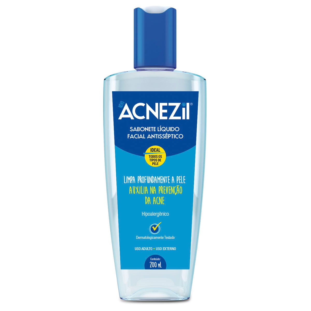 Acnezil Sabonete Líquido Facial Antisséptico 200ml CIMED Acnezil Sabonete Líquido Facial Antisséptico 200ml CIMED