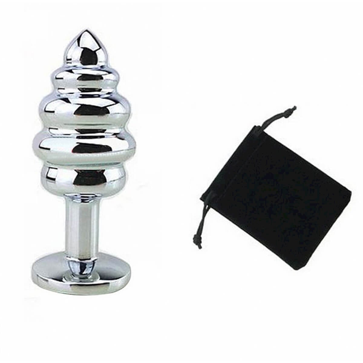 Plug Anal P Escalonado com Cristal Arredondado Sexy Import