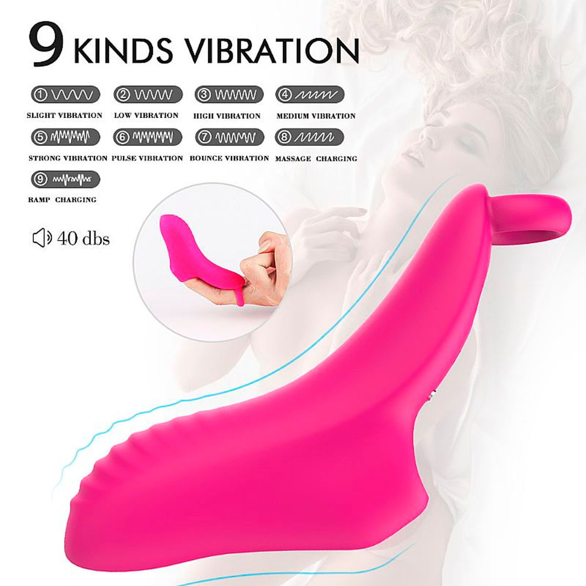 Omg Dedeira Massageadora com 9 Modos de Vibração S Hande Sex Import