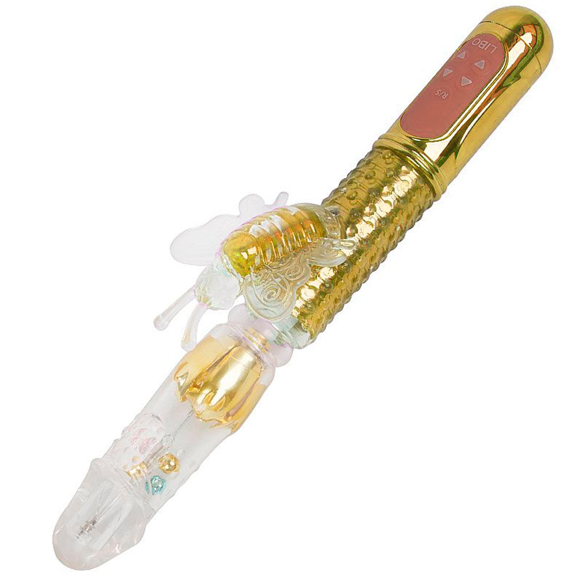 Female Vibrador Vai e Vem Borboleta com 8 Níveis de Rotação e 36 Níveis Vibração Sexy Import