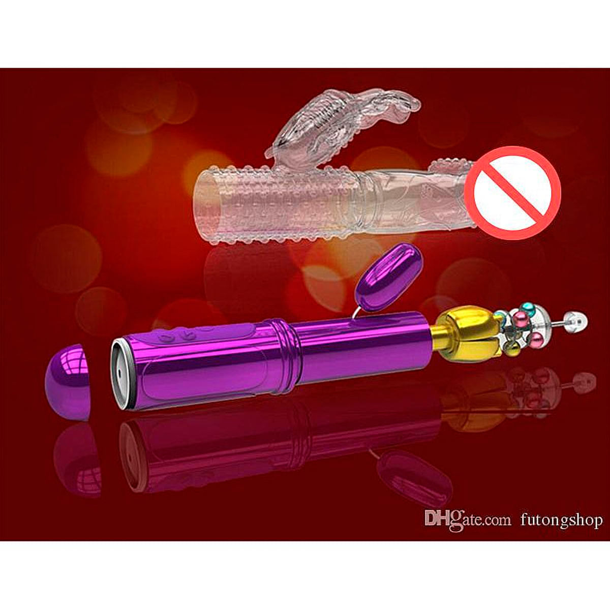 Female Vibrador Vai e Vem Borboleta com 8 Níveis de Rotação e 36 Níveis Vibração Sexy Import