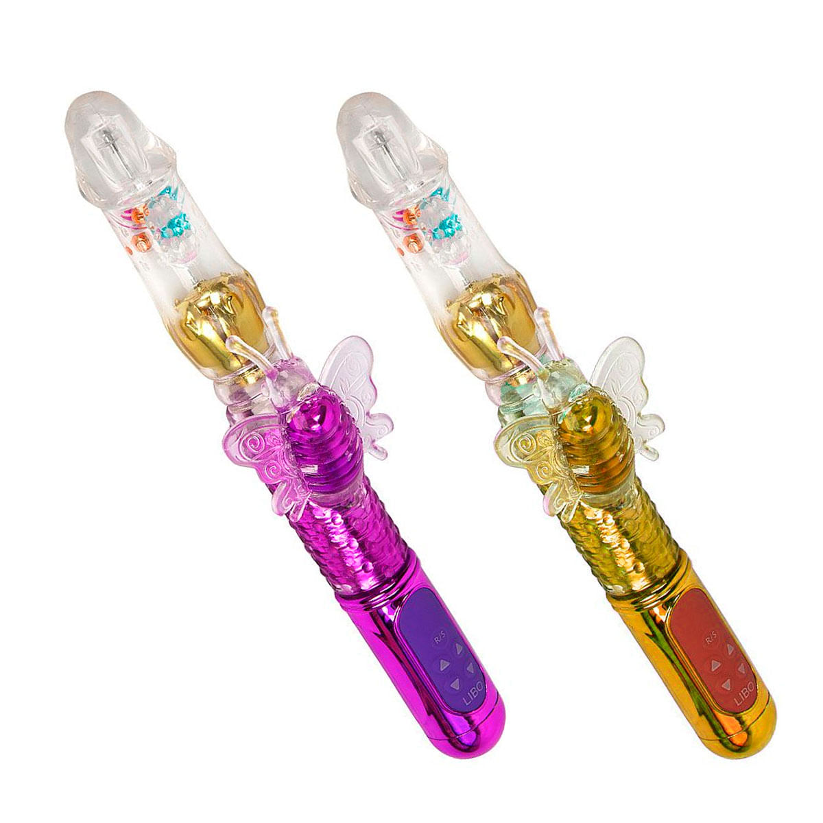 Female Vibrador Vai e Vem Borboleta com 8 Níveis de Rotação e 36 Níveis Vibração Sexy Import