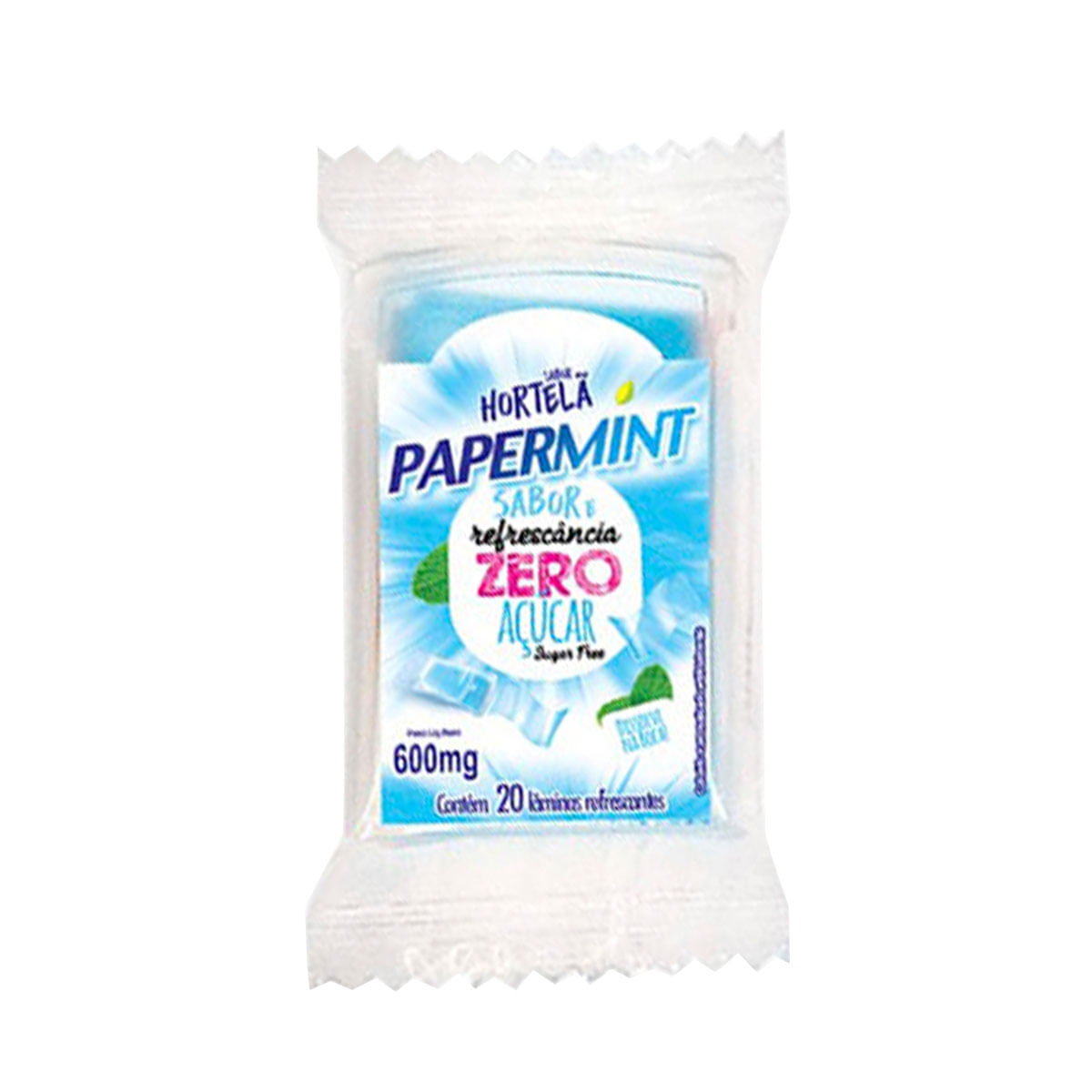 Papermint Lâminas Refrescantes Comestíveis Zero Açucar 600mg Danilla Foods