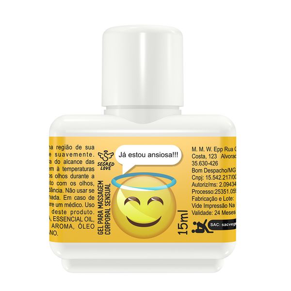 Já Estou Ansiosa! Óleo Beijável para Massagem Corporal 15ml Emoji Segred Love
