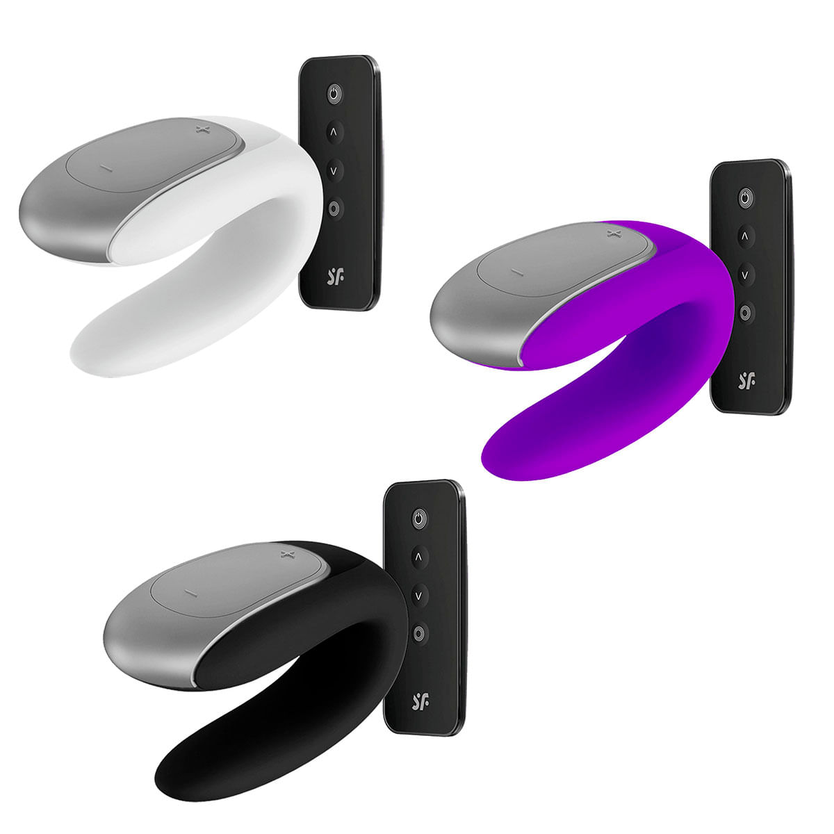 Satisfyer Double Fun Vibrador para Casal Bluetooth com 10 Modos de Vibração e Controle Remoto