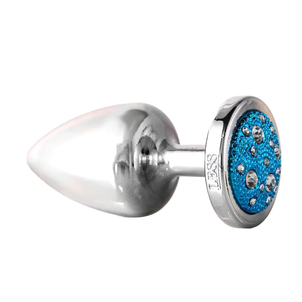 Plug Anal M Cromado Pedra Cravejada em Strass 7,5x3,5 cm Hard Plug Anal M Cromado Pedra Cravejada em Strass 7,5x3,5 cm Hard