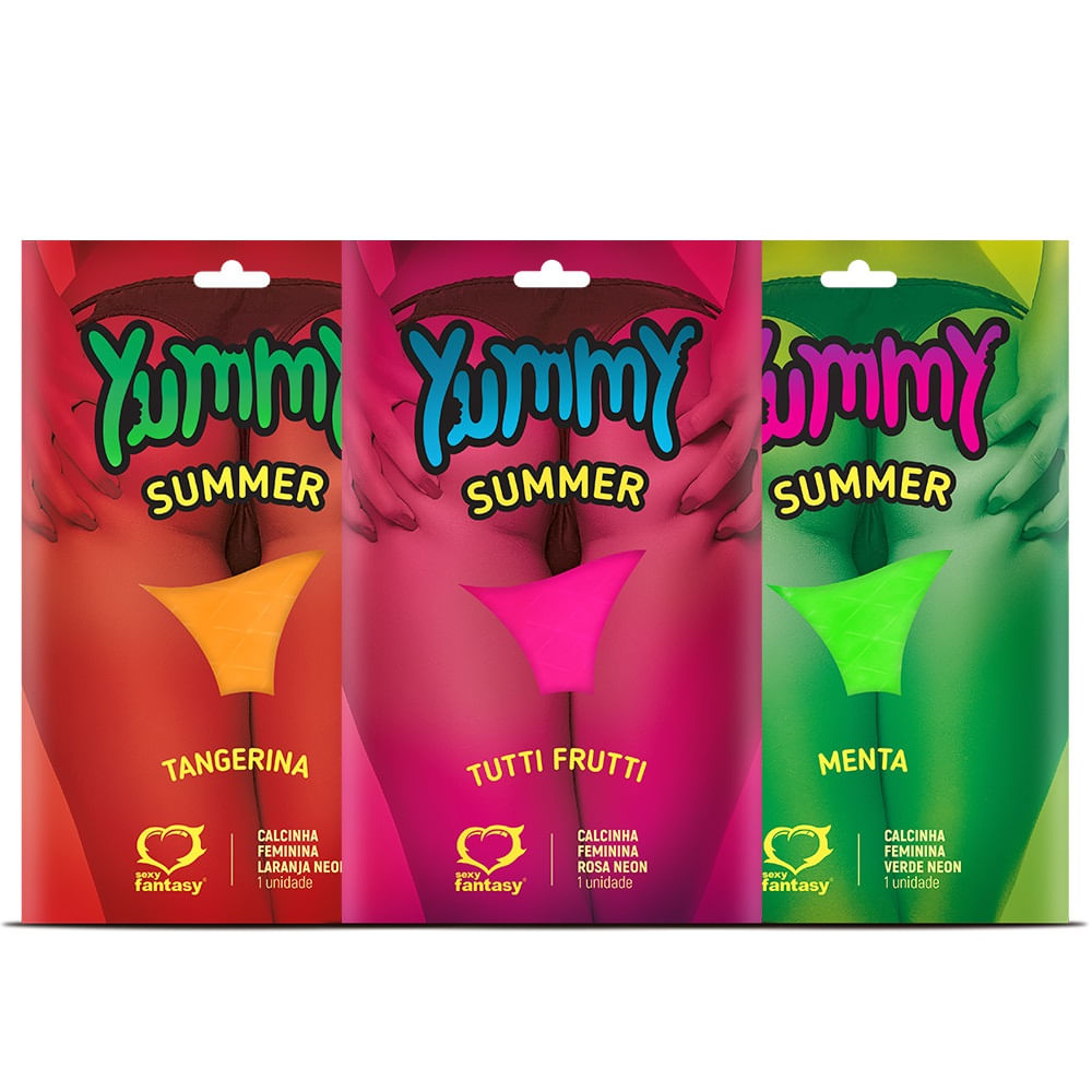 Yummy Summer Calcinha Solúvel Neon Comestível 1 Unidade Sexy Fantasy