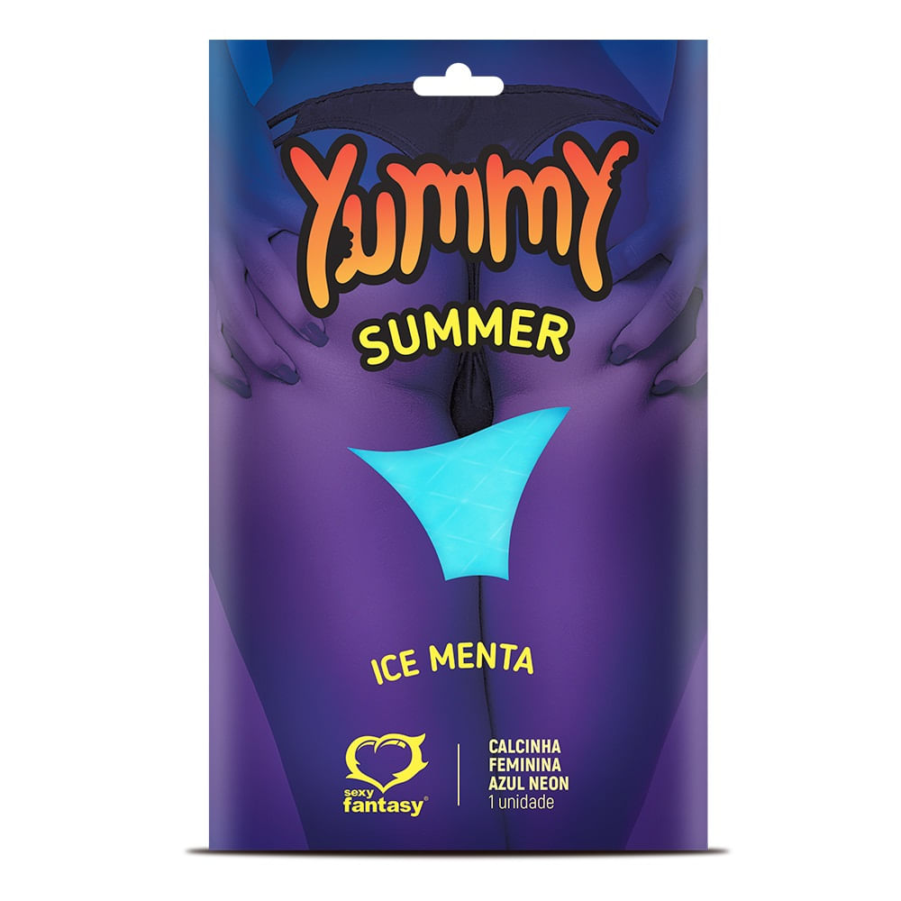 Yummy Summer Ice Calcinha Solúvel Neon Comestível 1 Unidade Sexy Fantasy