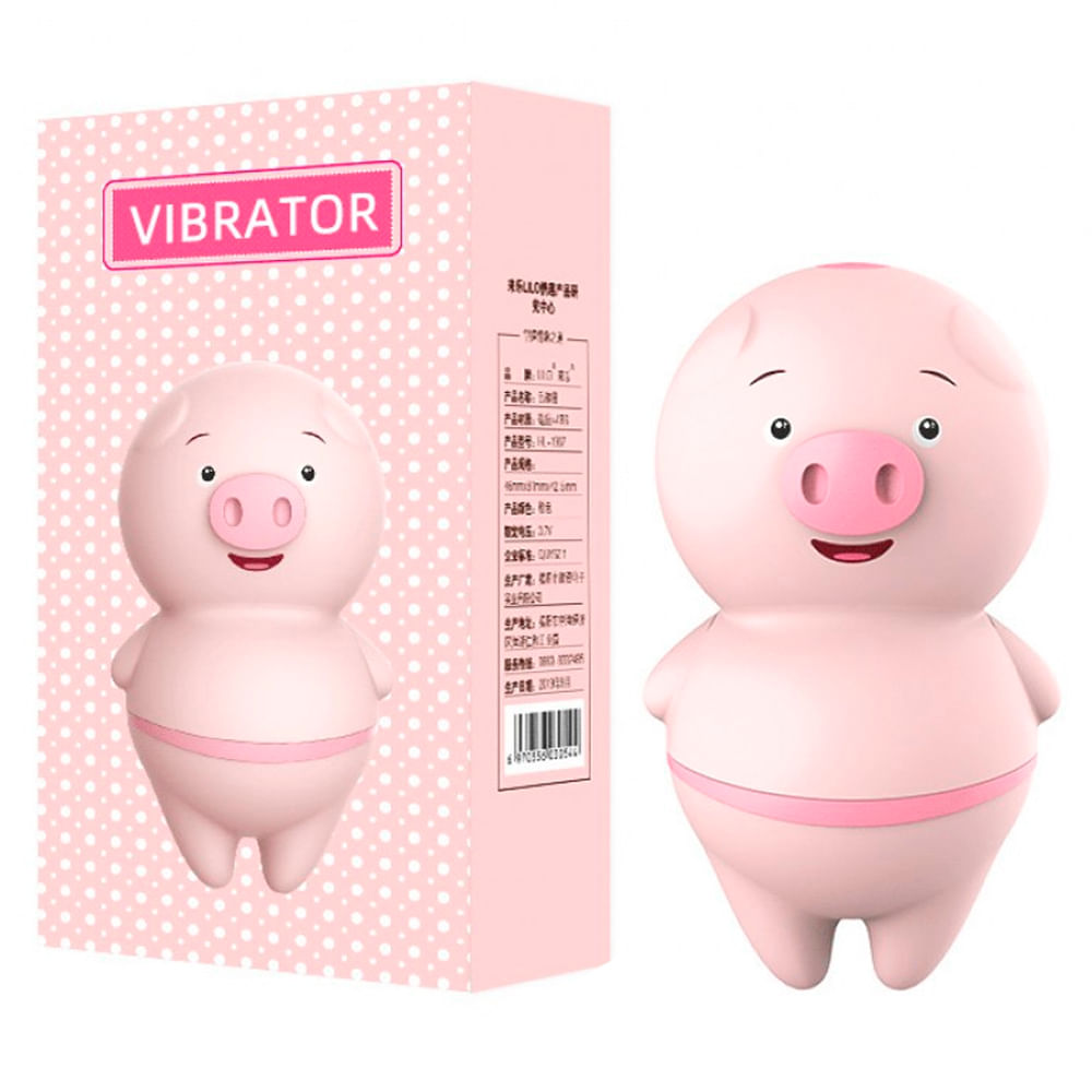 Estimulador Clitoriano em Formato de Porco com 6 modos de vibração Vip Mix