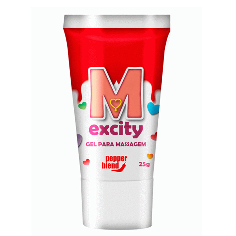 Linha M Excity Gel Lubrificante Comestível 25g Pepper Blend