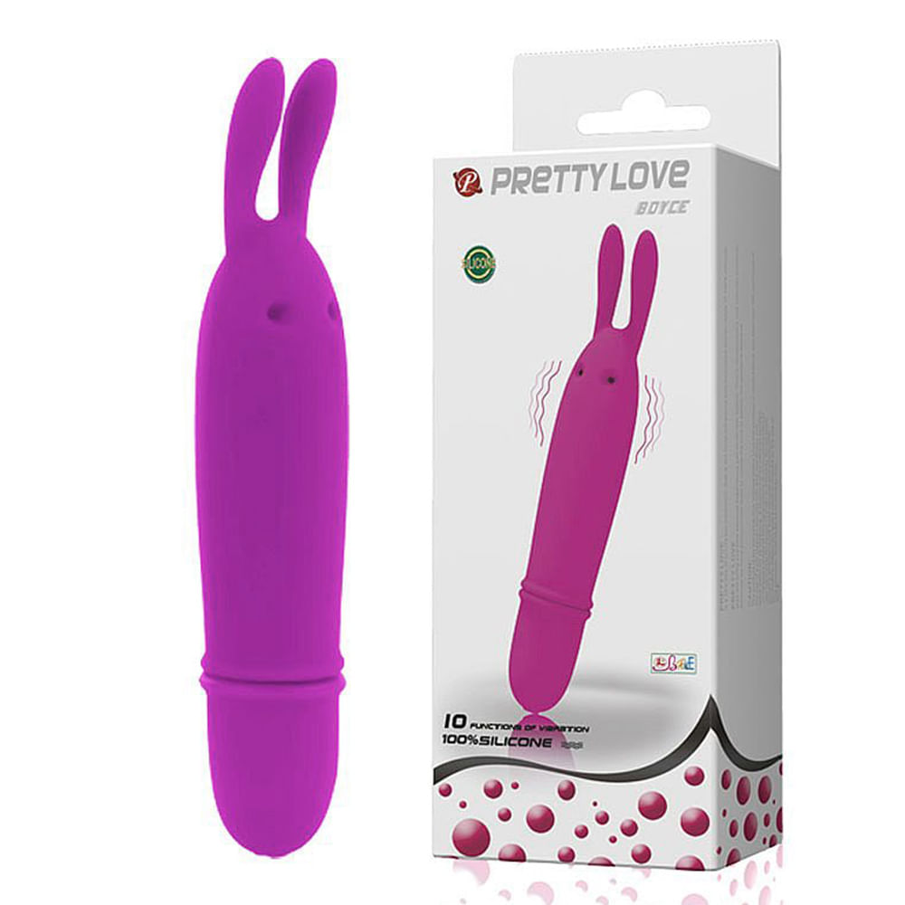 Pretty Love Boyce Mini Vibrador Orelhas do Coelho com 10 Vibrações Sexy Import