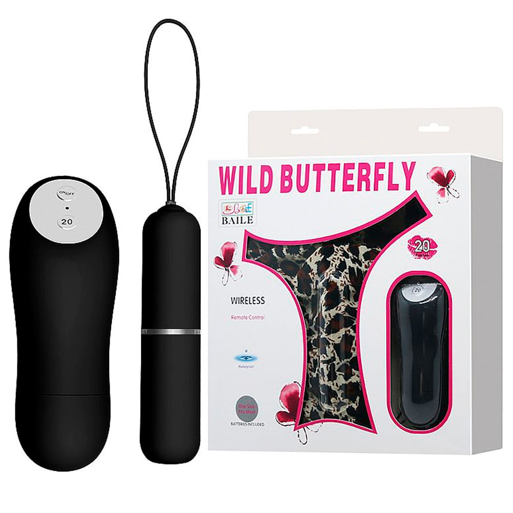 Baile Wild Butterfly Calcinha Massageadora Bullet com 20 Modos de Vibração Sexy Import