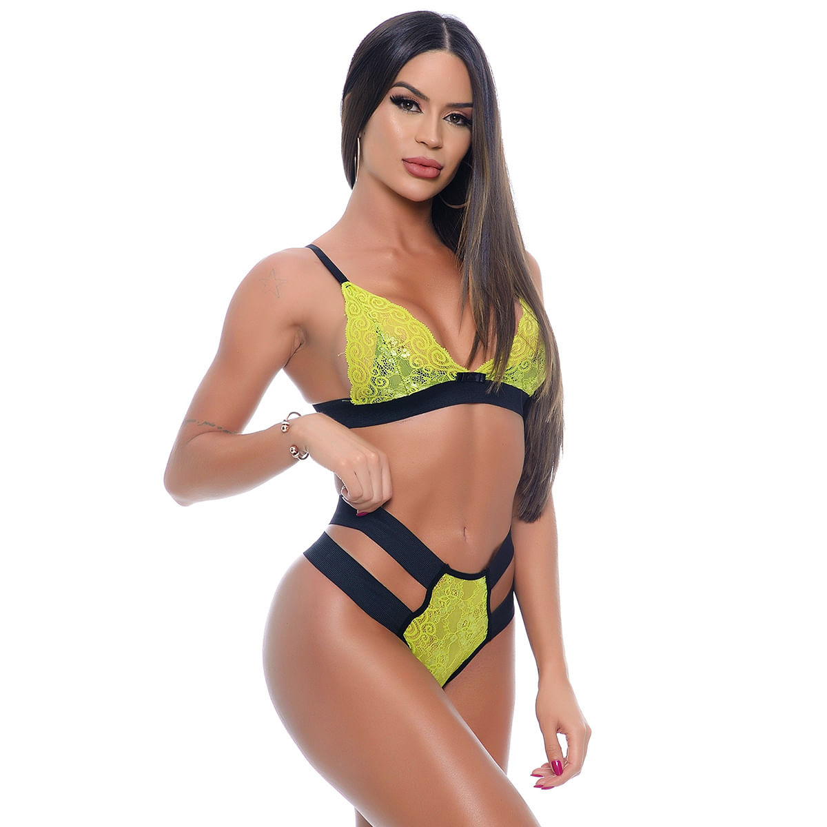 Conjunto Sem Bojo e Elástico Duplo Hot Love