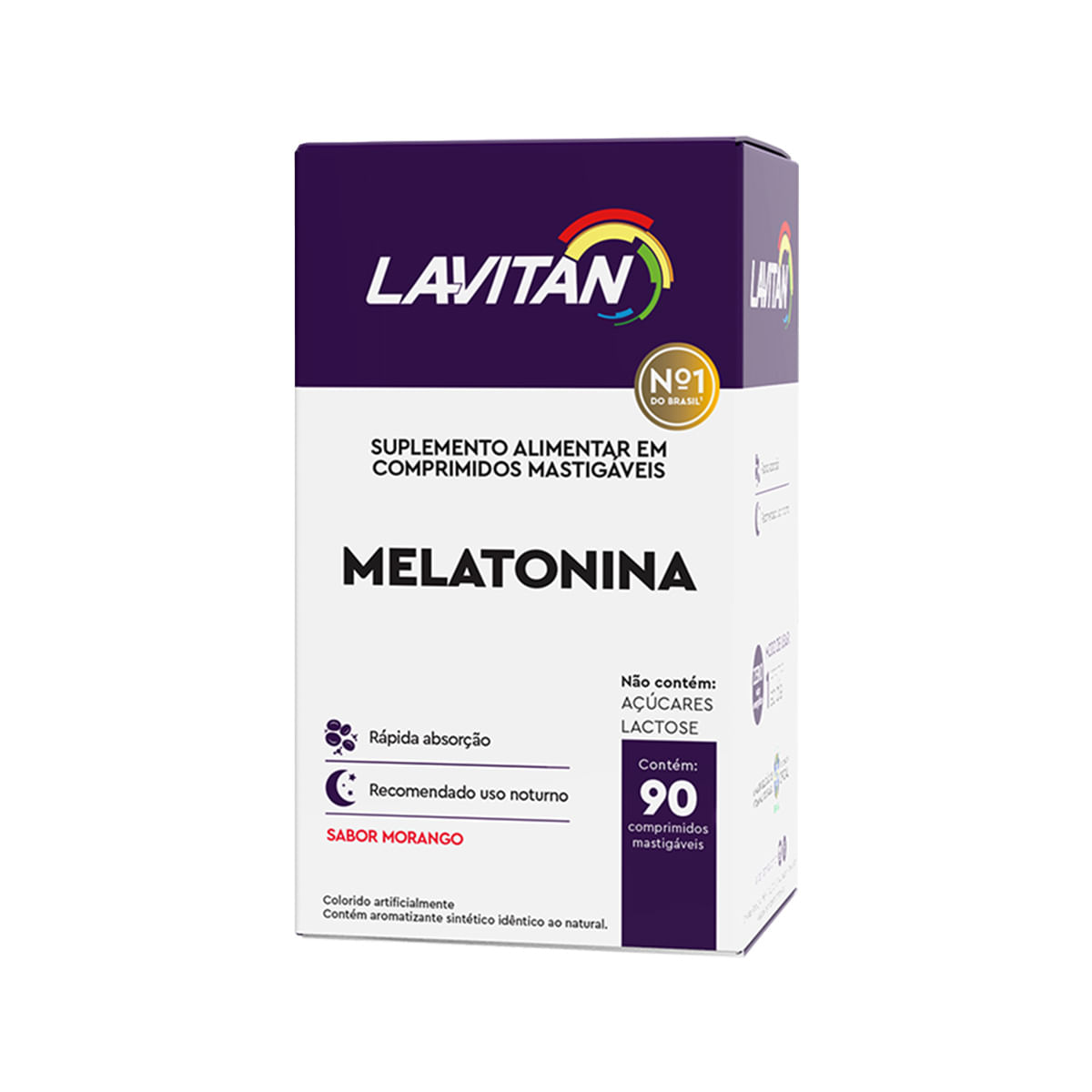 Lavitan Suplemento Alimentar Melatonina 90 Comprimidos Mastigáveis Sabor Morango CIMED