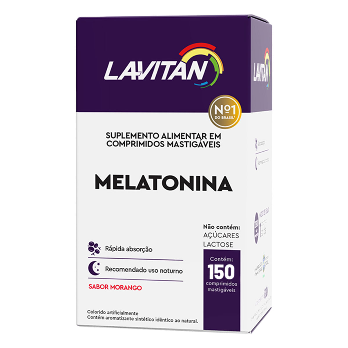 Lavitan Suplemento Alimentar Melatonina 150 Comprimidos Mastigáveis Sabor Morango CIMED