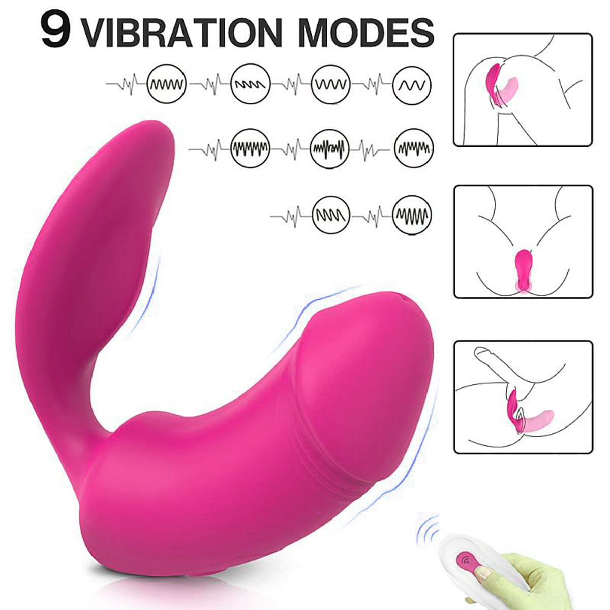 Sparrow- RCT S-Hande Estimulador de Ponto G e Clitoris com 9 Modos de Vibração Sexy Import