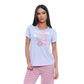 Pijama Calça Listrada e Manga Curta em Meia Malha Victory