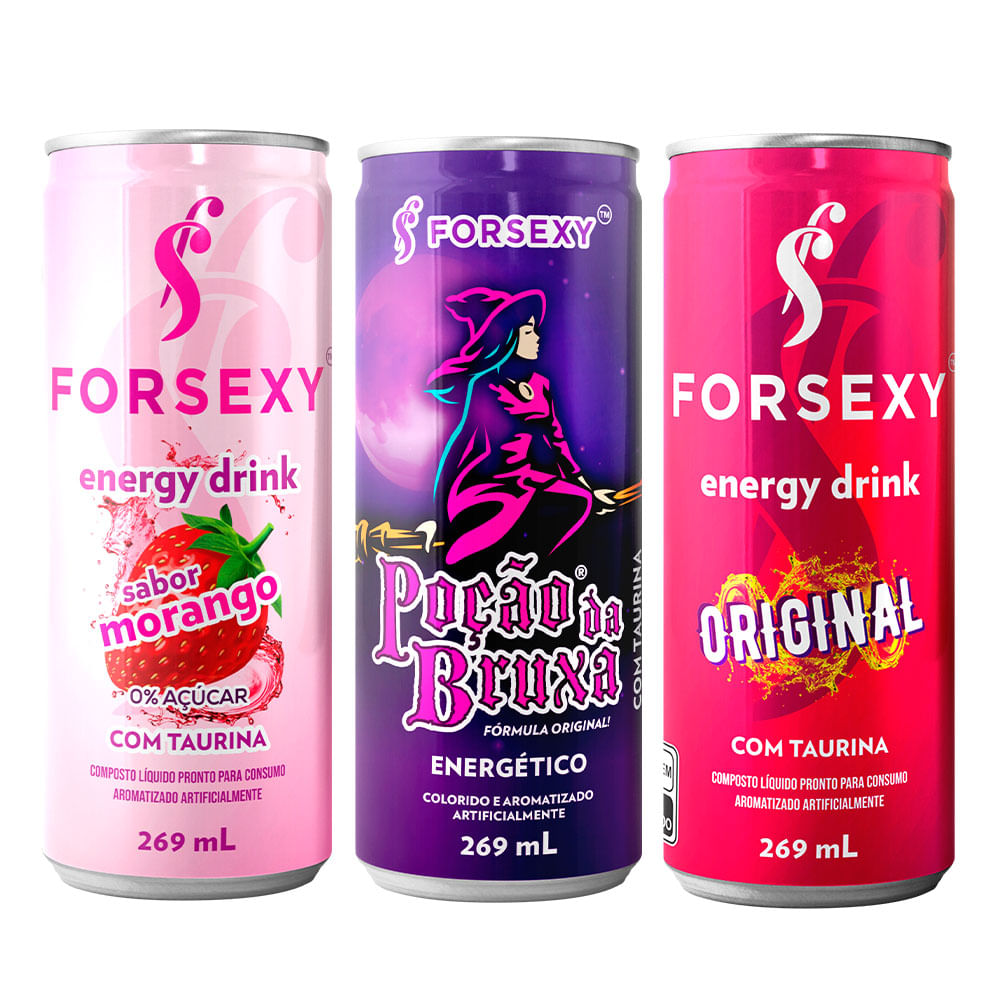Energy Drink Energético Afrodisíaco Excitante 0% Açucar 269ml For Sexy