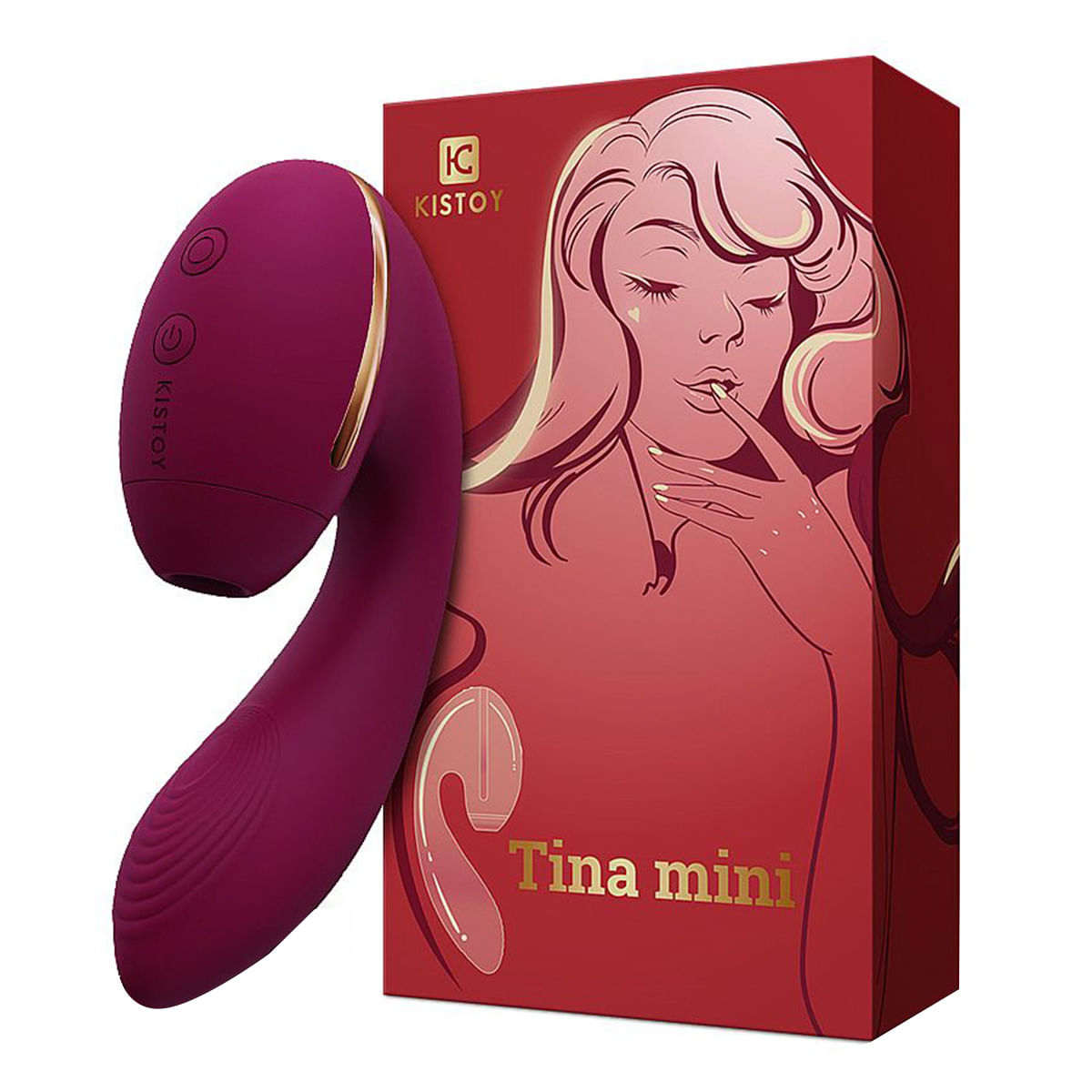 Kisstoy Tina Mini Estimulador de Clitóris com Pulsação e 10 Modos de Vibração Sexy Import