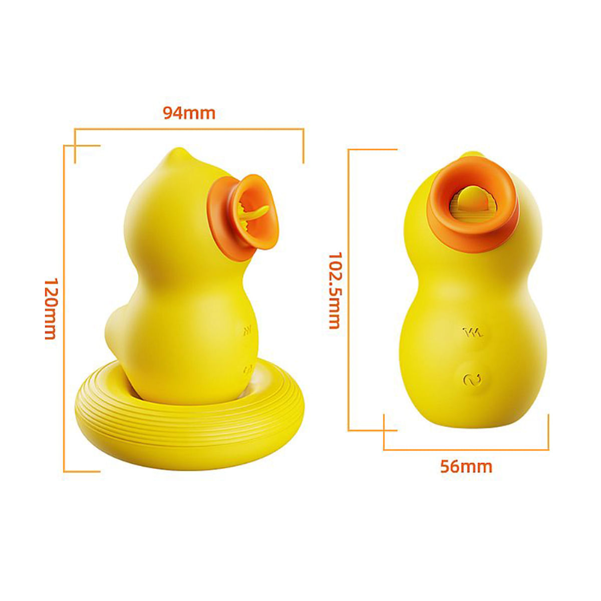Dibe Formato de Pato Vibrador de Clitóris com Pulsação e 7 Modos de Estimulação Vibração Sexy Import