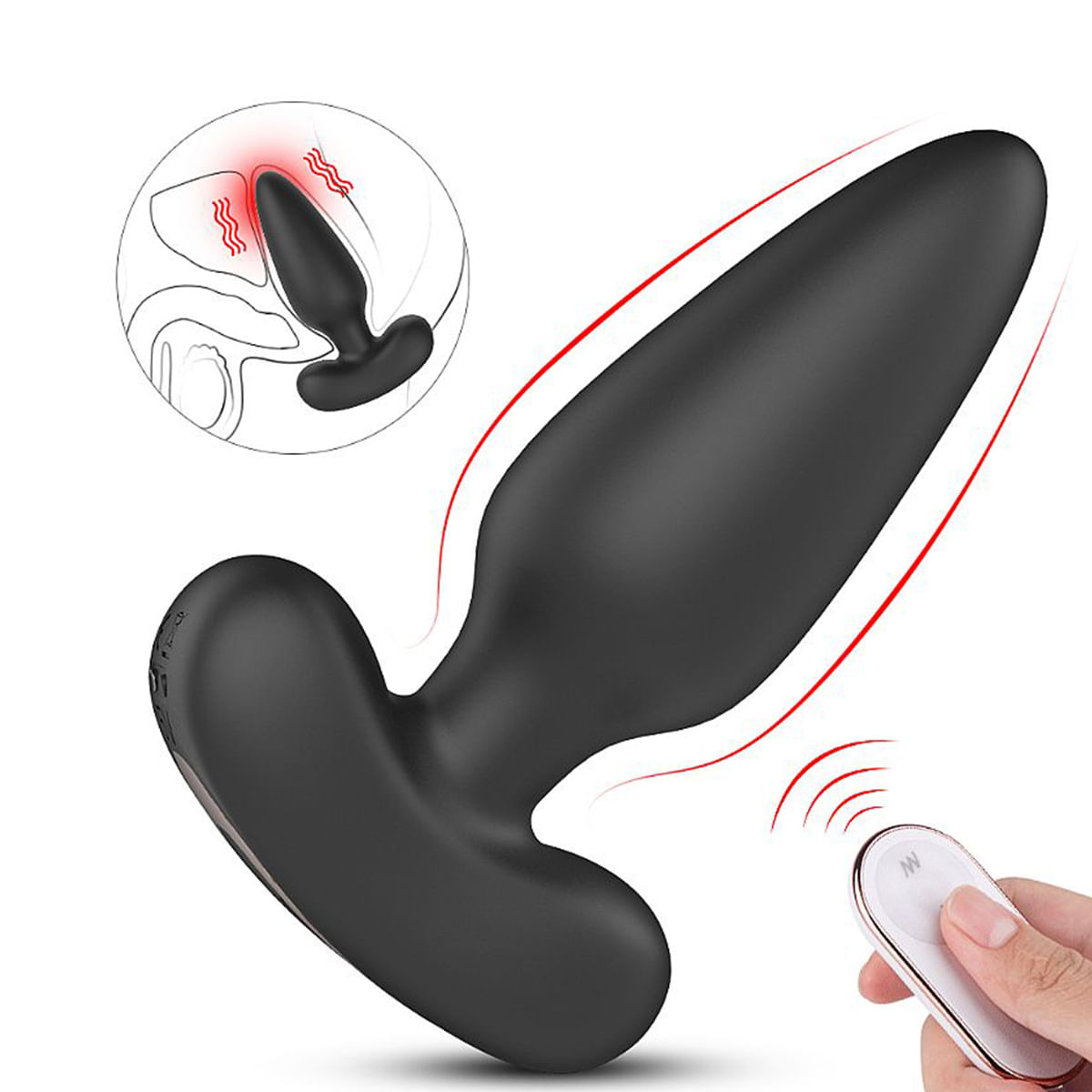S-Hande Albert- RCT Plug Anal com 9 Modos de Vibração Sexy Import