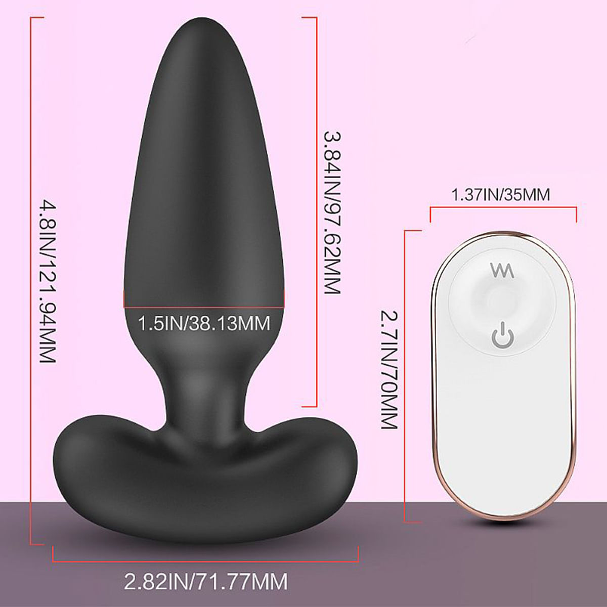 S-Hande Albert- RCT Plug Anal com 9 Modos de Vibração Sexy Import