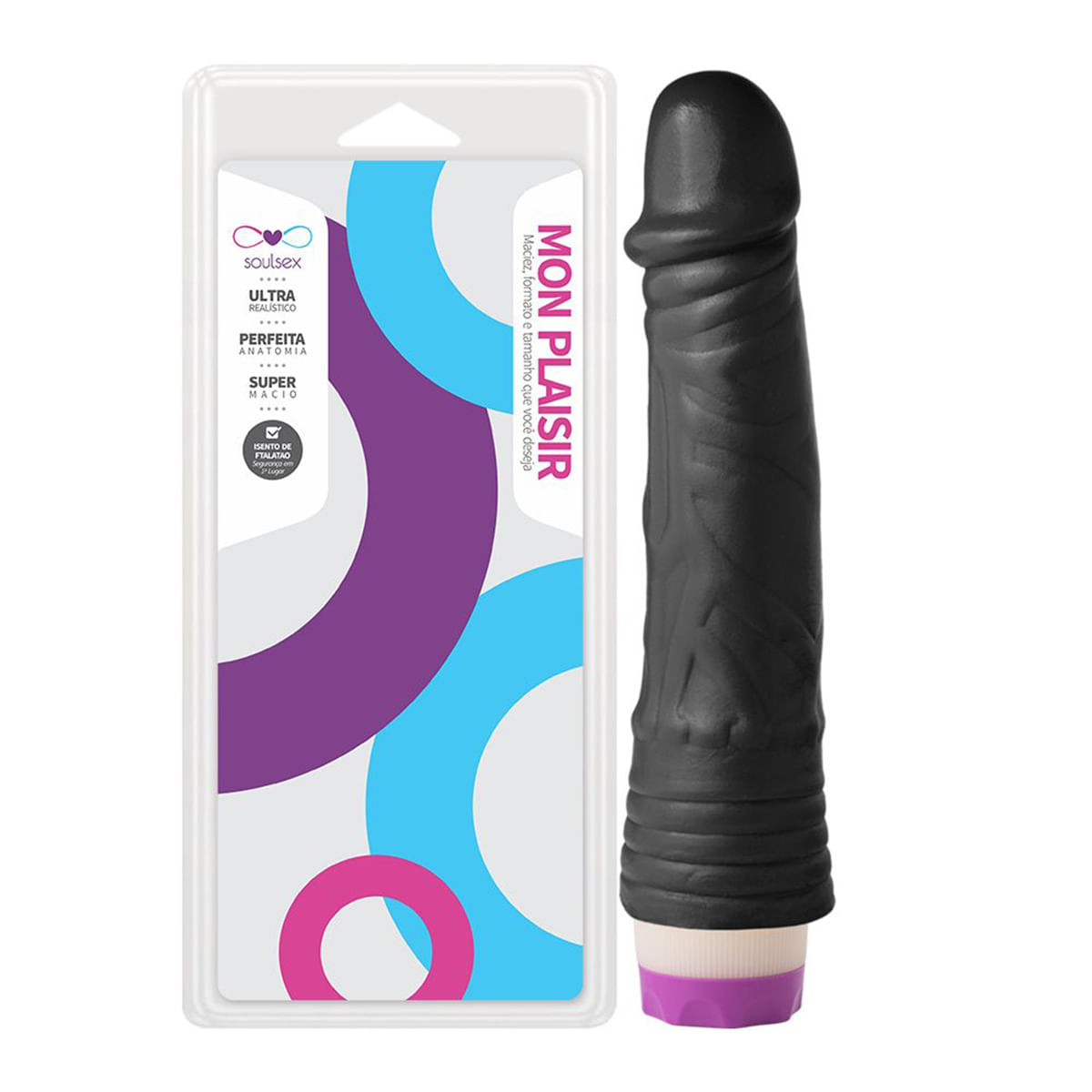 Mon Plaisir Prótese com Vibrador Interno 20,5 X 4,2 cm Soulsex