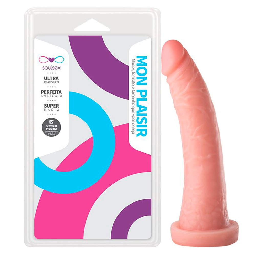 Mon Plaisir Prótese Realística Maciça 17,5 X 3,5 cm Soulsex
