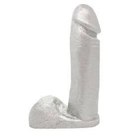 Luxúria Prótese Realística Glitter com Escroto Hot Flowers
