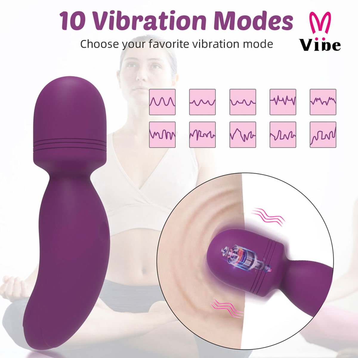 Viibe Mini Vibrador Potente com 10 Niveis de Vibração Vip Mix