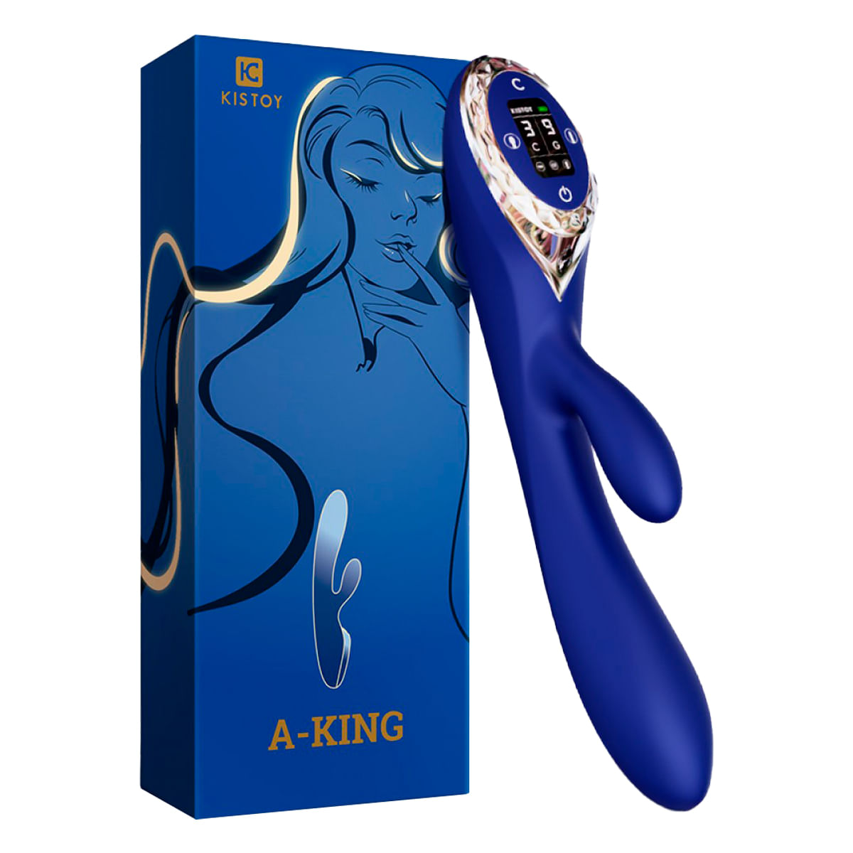 A-King Vibrador Inflável com Estimulador de Clitoris com 9 vibrações Vip Mix