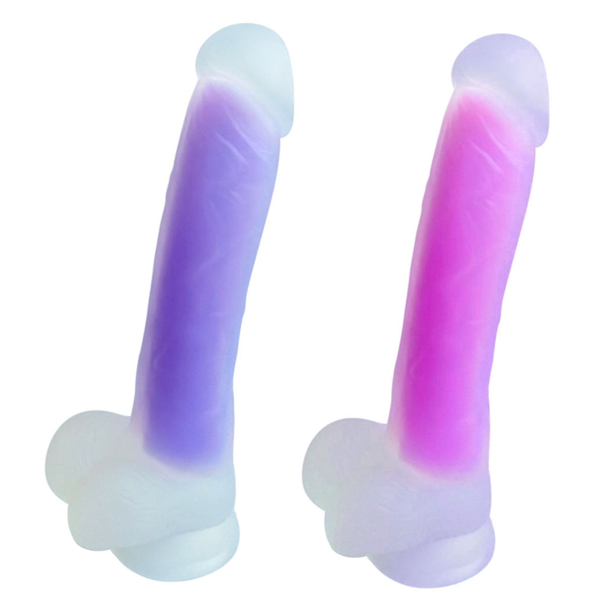 NV Toys Dildo Gode Prótese Realística Fluorescente com Glande Saltada e Ventosa Vip Mix