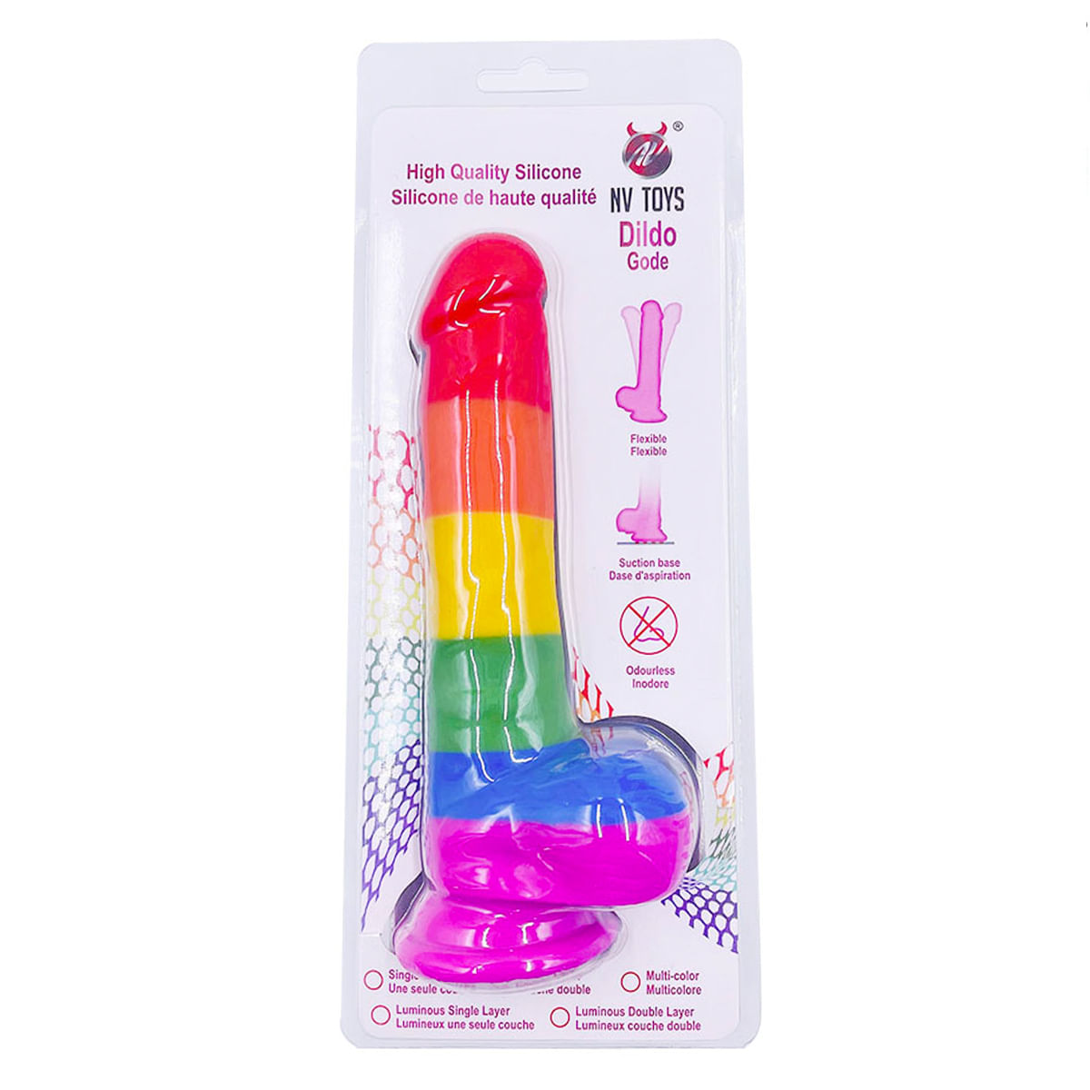 Dildo Gode Prótese Realística com Glande Saltada e Ventosa Vip Mix
