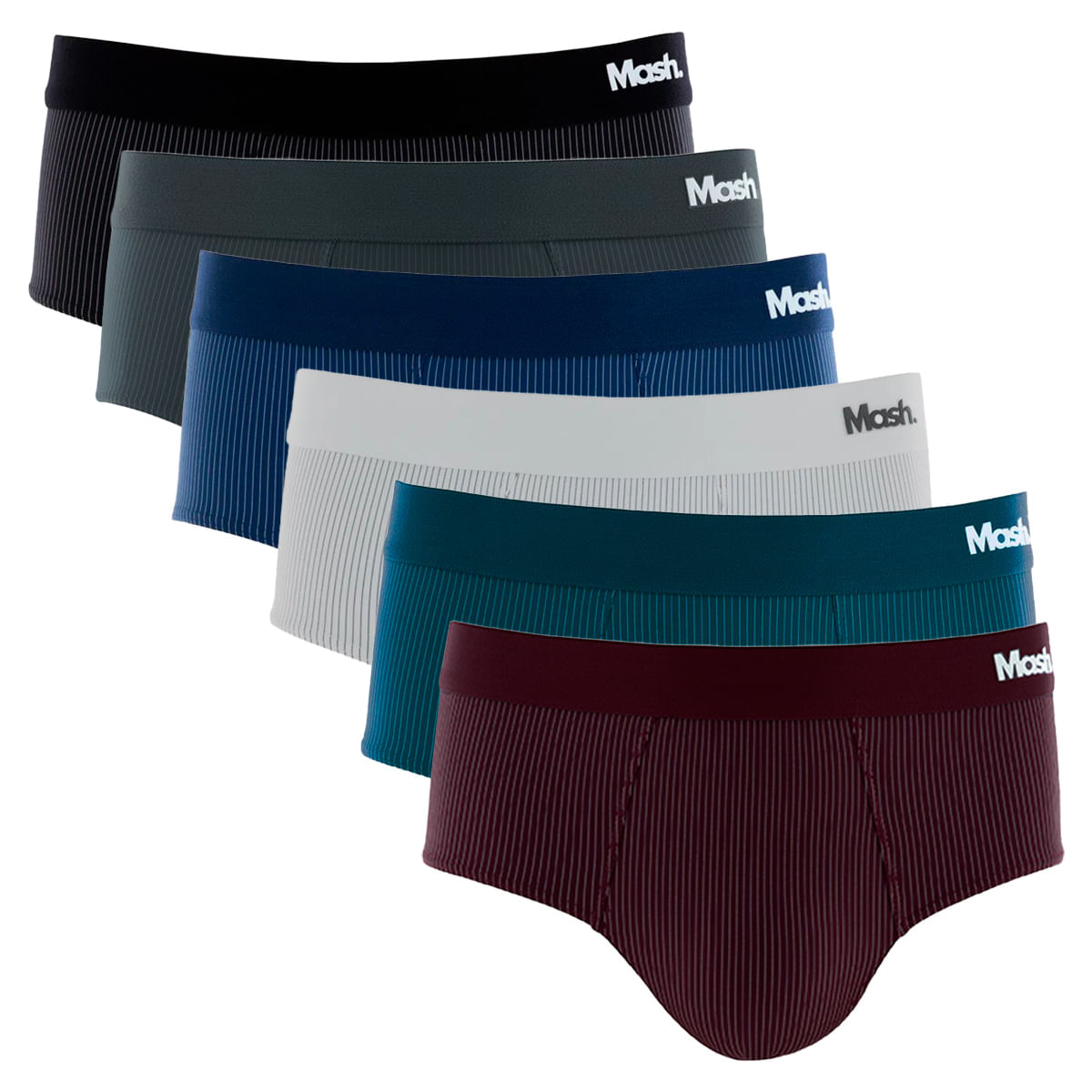 Cueca Slip Microfibra Risca De Giz Mash
