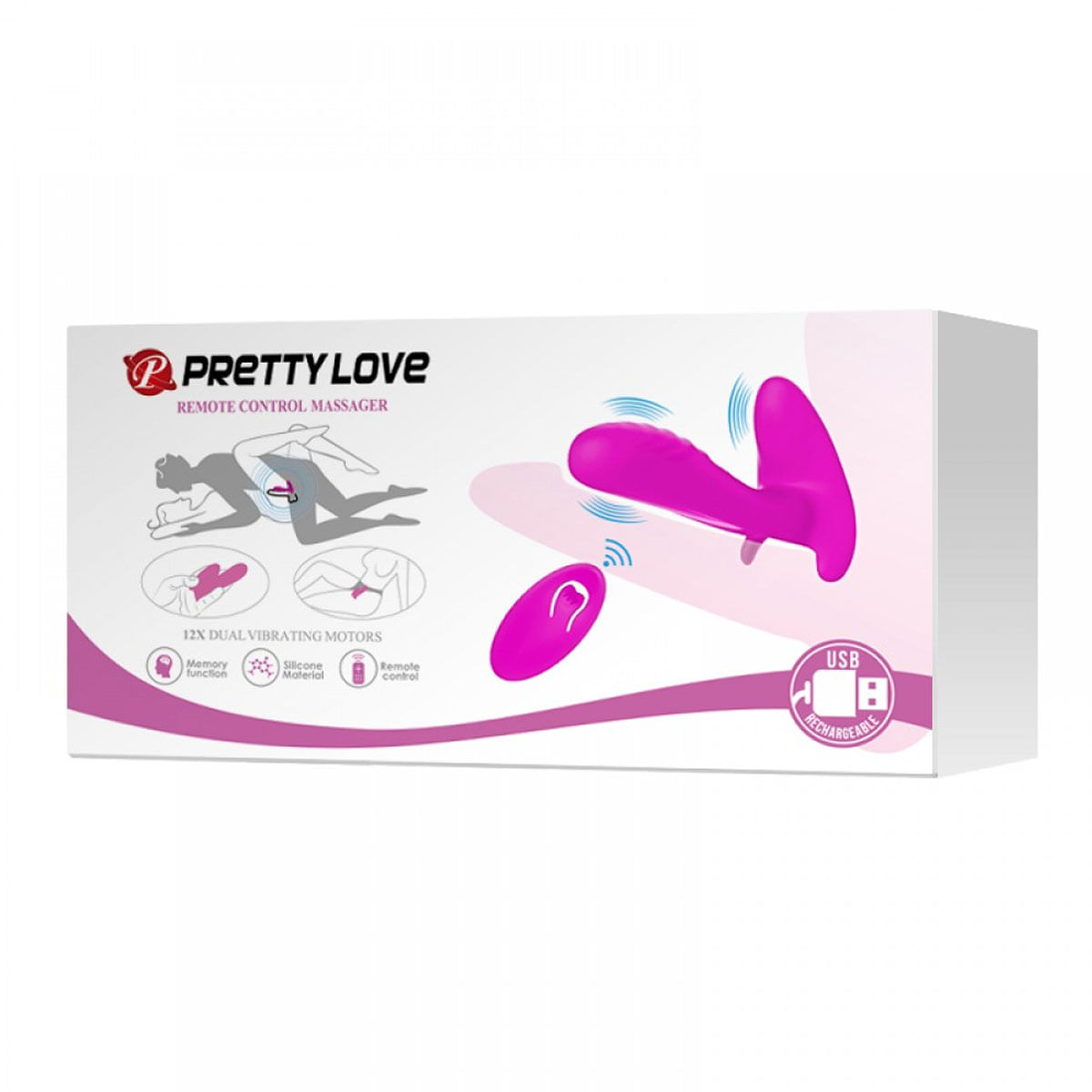 Pretty Love Vibrador com Estimulador Clitoriano com 12 Modos de Vibração Vip Mix