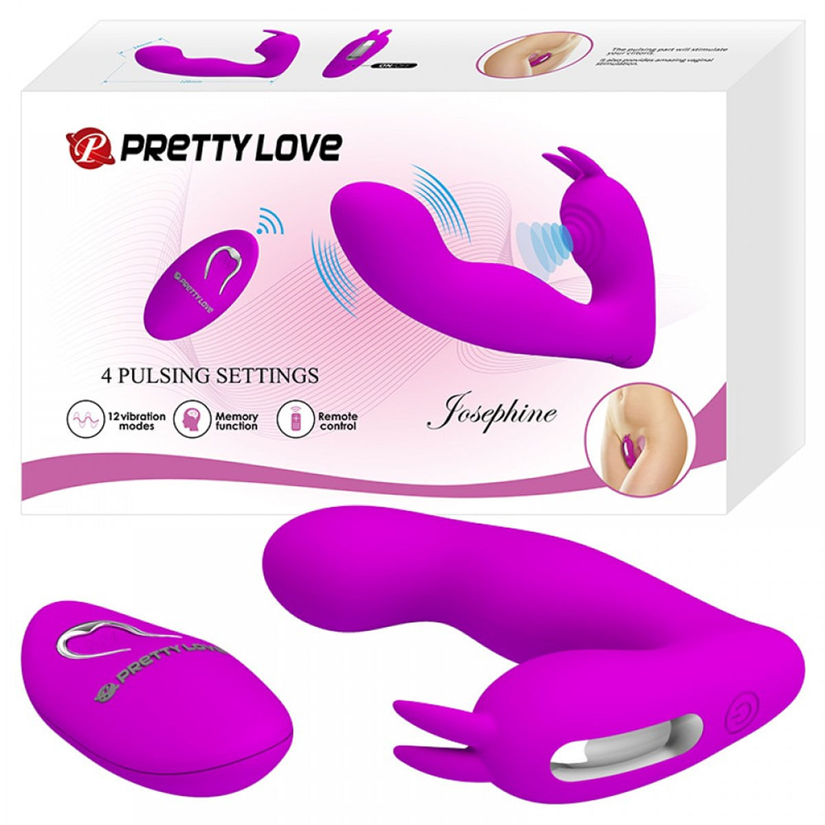 Pretty Love Josephine Vibrador De Ponto G E Clitóris Com 12 Modos De Vibração Vip Mix