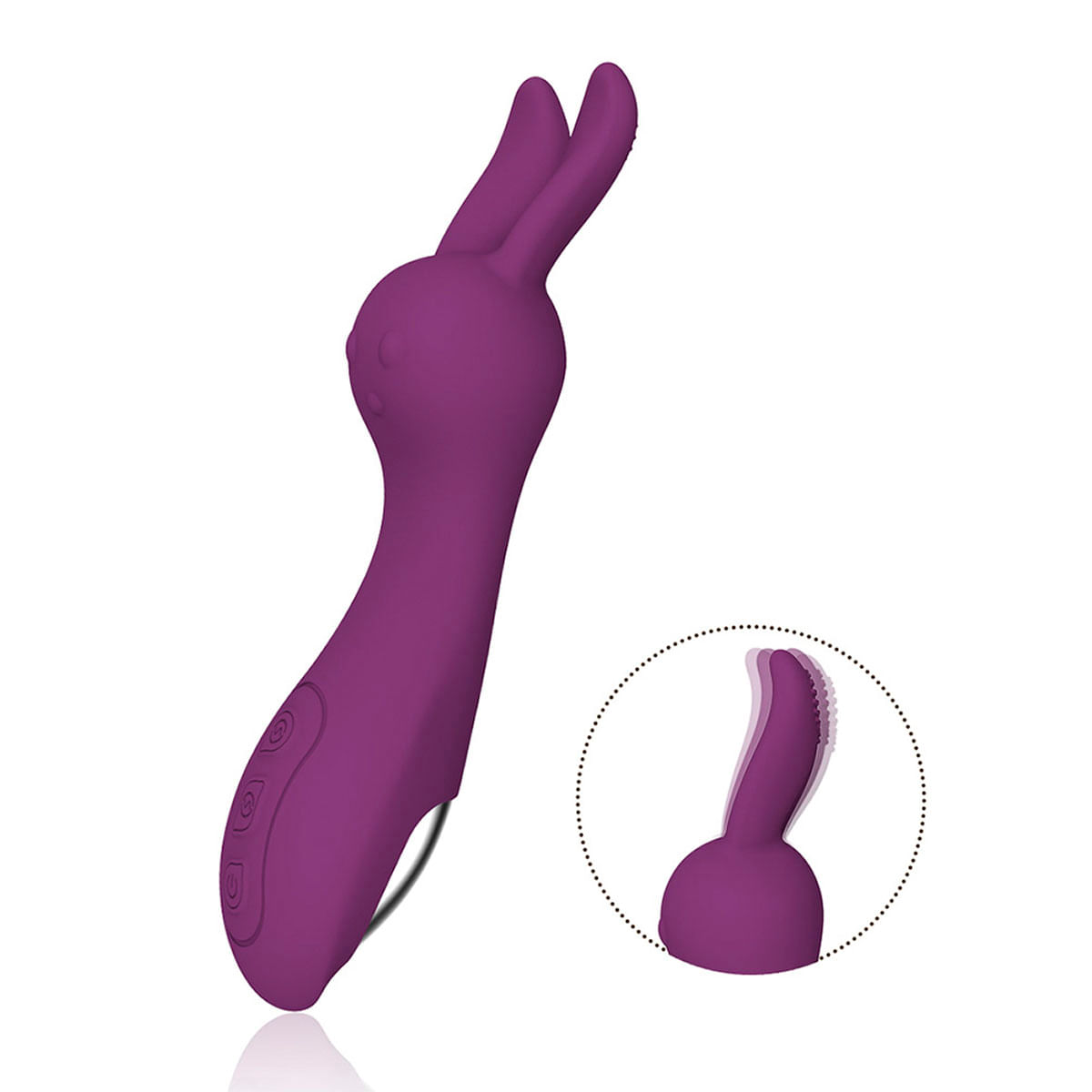 Vibe Grace Vibrador com Estimulador Clitoriano em Formato de Orelhas com 10 Modos de Vibração Vip Mi